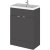Hudson Reed Fusion Floor Standing Vanity Unit with Ceramic Basin 600mm Wide - Gloss Grey