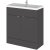 Hudson Reed Fusion Floor Standing Vanity Unit with Ceramic Basin 800mm Wide - Gloss Grey