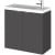 Hudson Reed Fusion Wall Hung 2-Door Vanity Unit with Compact Basin 600mm Wide - Gloss Grey