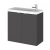 Hudson Reed Fusion Wall Hung 2-Door Vanity Unit with Compact Basin 600mm Wide - Gloss Grey