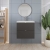 Hudson Reed Fusion Wall Hung 2-Drawer Vanity Unit with Basin 600mm Wide - Gloss Grey