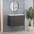 Hudson Reed Fusion Wall Hung 2-Drawer Vanity Unit with Basin 800mm Wide - Gloss Grey