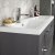Hudson Reed Fusion Wall Hung 4-Door Vanity Unit with Double Basin 1200mm Wide - Gloss Grey
