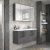 Hudson Reed Fusion Wall Hung 4-Door Vanity Unit with Double Basin 1200mm Wide - Gloss Grey