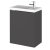 Hudson Reed Fusion Wall Hung 1-Door Vanity Unit with Compact Basin 400mm Wide - Gloss Grey