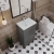 Hudson Reed Fusion Floor Standing Vanity Unit with Ceramic Basin 500mm Wide - Gloss Grey