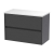Havana Wall Hung 2-Drawer Vanity Unit with Sparkling White Worktop 800mm Wide - Graphite Grey