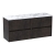 Havana Wall Hung 4-Drawer Vanity Unit with Carrera Marble Worktop 1200mm Wide - Metallic Slate | Thumbnail Image