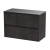 Havana Wall Hung 2-Drawer Vanity Unit with Sparkling Black Worktop 800mm Wide - Metallic Slate
