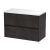 Havana Wall Hung 2-Drawer Vanity Unit with Sparkling White Worktop 800mm Wide - Metallic Slate