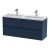 Havana Wall Hung 4-Drawer Vanity Unit with Double Polymarble Basin 1200mm Wide - Midnight Blue | Thumbnail Image