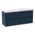 Havana Wall Hung 4-Drawer Vanity Unit with Bellato Grey Worktop 1200mm Wide - Midnight Blue | Thumbnail Image