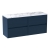 Havana Wall Hung 4-Drawer Vanity Unit with Carrera Marble Worktop 1200mm Wide - Midnight Blue | Thumbnail Image