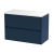 Havana Wall Hung 2-Drawer Vanity Unit with Sparkling White Worktop 800mm Wide - Midnight Blue | Thumbnail Image