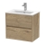Havana Wall Hung 2-Drawer Vanity Unit with Basin 2 600mm Wide - Autumn Oak