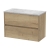Havana 800mm 2-Drawer Wall Hung Vanity Unit with Countertop