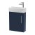 Hudson Reed Juno Compact LH Wall Hung Vanity Unit and Basin 440mm Wide - Electric Blue
