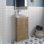 Hudson Reed Juno Compact RH Floor Standing Vanity Unit and Basin 440mm Wide - Autumn Oak