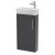 Hudson Reed Juno Compact LH Floor Standing Vanity Unit and Basin 440mm Wide - Graphite Grey