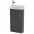 Hudson Reed Juno Compact RH Floor Standing Vanity Unit and Basin 440mm Wide - Graphite Grey