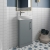 Hudson Reed Juno Compact RH Floor Standing Vanity Unit and Basin 440mm Wide - Coastal Grey