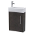 Hudson Reed Juno Compact RH Wall Hung Vanity Unit and Basin 440mm Wide - Metallic Slate