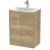 Hudson Reed Juno Floor Standing 2-Door Vanity Unit with Basin 4 600mm Wide - Autumn Oak