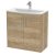 Hudson Reed Juno Floor Standing 2-Door Vanity Unit with Basin 4 800mm Wide - Autumn Oak