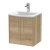 Hudson Reed Juno Wall Hung 2-Door Vanity Unit with Basin 4 500mm Wide - Autumn Oak