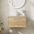 Hudson Reed Juno Wall Hung 1-Drawer Vanity Unit with Basin 2 600mm Wide - Autumn Oak | Thumbnail Image
