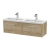 Hudson Reed Juno Wall Hung 2-Drawer Vanity Unit with Double Polymarble Basin 1200mm Wide - Autumn Oak