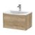 Hudson Reed Juno Wall Hung 1-Drawer Vanity Unit with Basin 4 600mm Wide - Autumn Oak