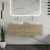 Hudson Reed Juno Wall Hung 2-Drawer Vanity Unit with Bellato Grey Worktop 1200mm Wide - Autumn Oak | Thumbnail Image