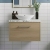 Hudson Reed Juno Wall Hung 1-Drawer Vanity Unit with Carrera Marble Worktop 600mm Wide - Autumn Oak | Thumbnail Image