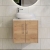 Hudson Reed Juno Wall Hung 2-Door Vanity Unit with Carrara Marble Worktop 600mm Wide - Autumn Oak | Thumbnail Image