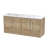 Hudson Reed Juno Wall Hung 4-Door Vanity Unit with Carrera Marble Worktop 1200mm Wide - Autumn Oak | Thumbnail Image