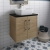 Hudson Reed Juno Wall Hung 2-Door Vanity Unit with Sparkling Black Worktop 600mm Wide - Autumn Oak