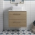 Hudson Reed Juno Wall Hung 2-Drawer Vanity Unit with Carrera Marble Worktop 600mm Wide - Autumn Oak | Thumbnail Image