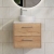 Hudson Reed Juno Wall Hung 2-Drawer Vanity Unit with Carrara Marble Worktop 600mm Wide - Autumn Oak | Thumbnail Image