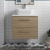 Hudson Reed Juno Wall Hung 2-Drawer Vanity Unit with Sparkling White Worktop 600mm Wide - Autumn Oak