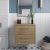 Hudson Reed Juno Wall Hung 2-Drawer Vanity Unit with Worktop 600mm Wide - Autumn Oak