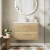 Hudson Reed Juno Wall Hung 2-Drawer Vanity Unit with Basin 1 800mm Wide - Autumn Oak | Thumbnail Image