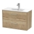 Hudson Reed Juno Wall Hung 2-Drawer Vanity Unit with Basin 2 800mm Wide - Autumn Oak