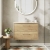 Hudson Reed Juno Wall Hung 2-Drawer Vanity Unit with Basin 4 800mm Wide - Autumn Oak | Thumbnail Image
