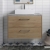 Hudson Reed Juno Wall Hung 2-Drawer Vanity Unit with Bellato Grey Worktop 800mm Wide - Autumn Oak