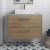 Hudson Reed Juno Wall Hung 2-Drawer Vanity Unit with Bellato Grey Worktop 800mm Wide - Autumn Oak | Thumbnail Image