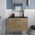 Hudson Reed Juno Wall Hung 2-Drawer Vanity Unit with Sparkling Black Worktop 800mm Wide - Autumn Oak
