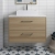 Hudson Reed Juno Wall Hung 2-Drawer Vanity Unit with Sparkling White Worktop 800mm Wide - Autumn Oak | Thumbnail Image