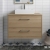 Hudson Reed Juno Wall Hung 2-Drawer Vanity Unit with Worktop 800mm Wide - Autumn Oak
