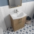 Hudson Reed Juno Floor Standing 2-Door Vanity Unit with Basin 4 600mm Wide - Autumn Oak